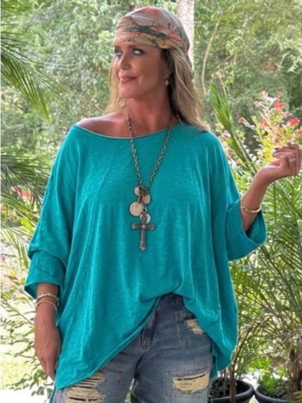 Jaded Gypsy - Be Free Top - Vintage Turquoise